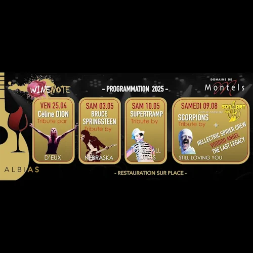 Programmation winenote 2025 au domaine de montels