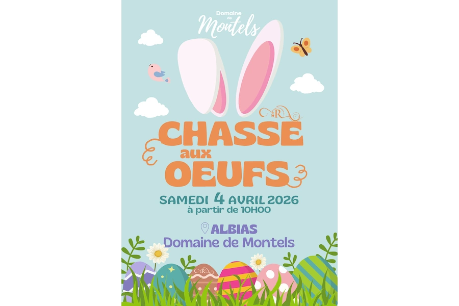 slide chasse aux oeufs avril 2026 au Domaine de Montels