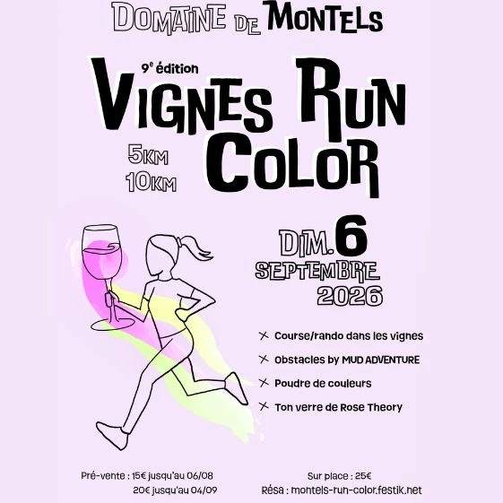 Affiche de la Fête des Vendanges du 6 septembre 2026 au Domaine de Montels des Vignobles Romain